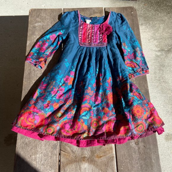 Monsoon Other - Monsoon Beautiful Floral Teal Pink Orange Dress 10
